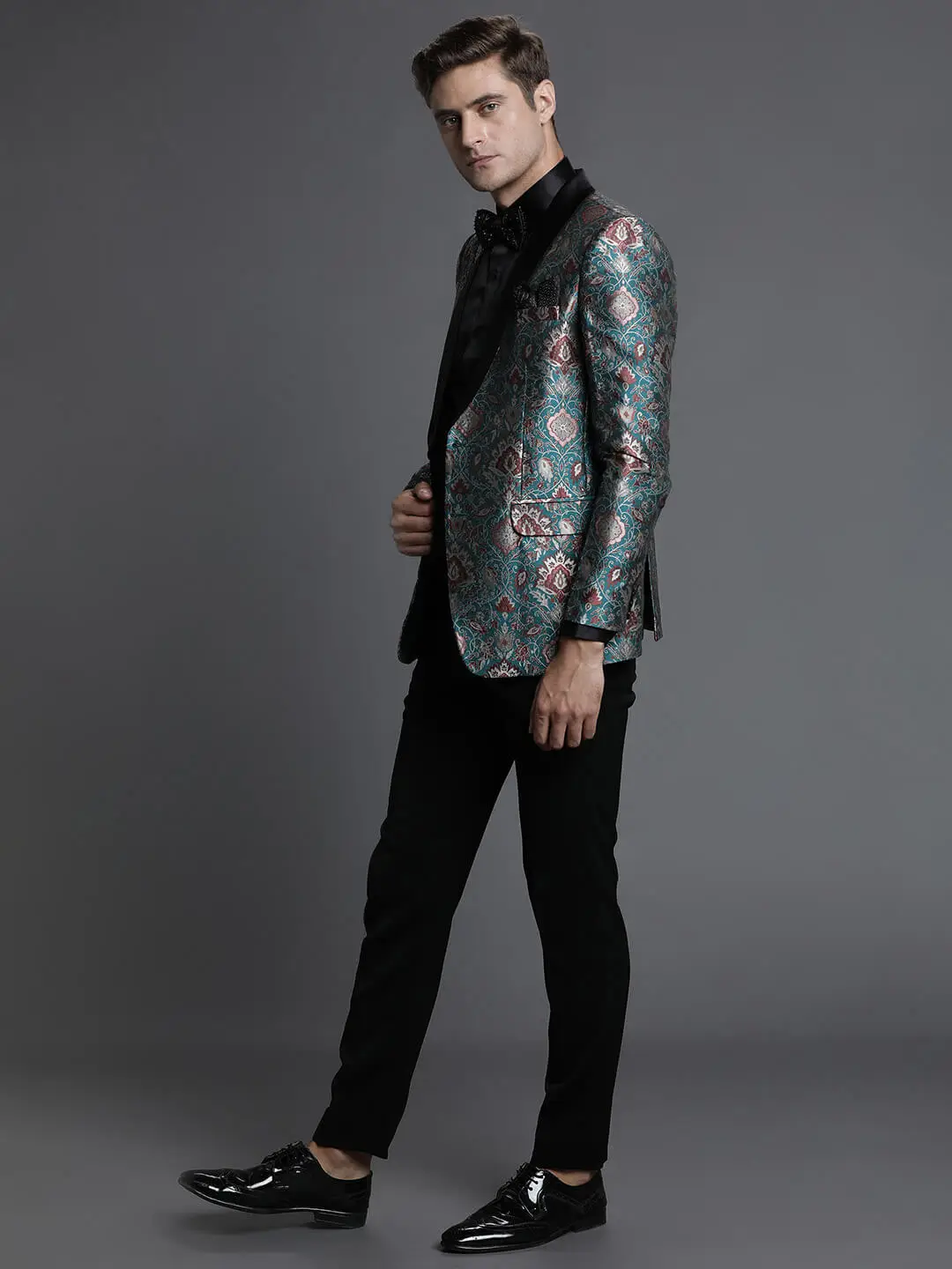 Green Jacquard Print Blazer — image 2