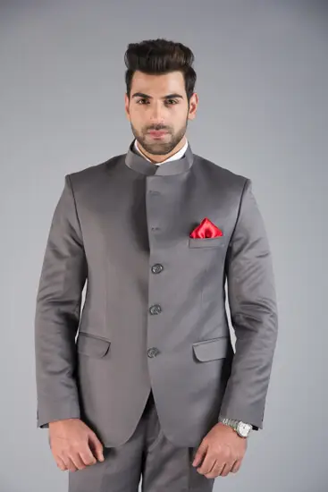 Grey Bandgala Suit