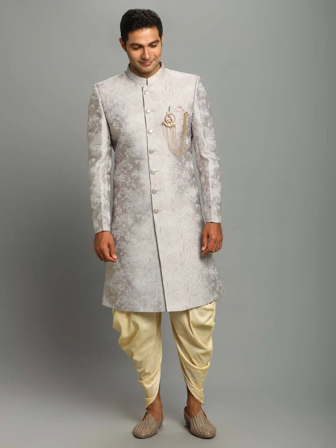 Lavender Floral IndoWestern
