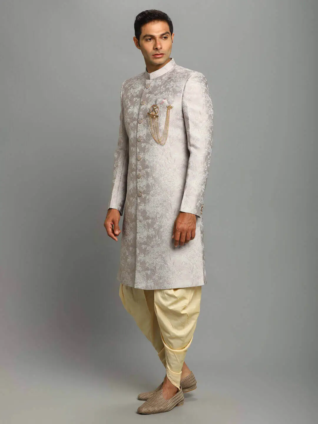 Lavender Floral IndoWestern — image 2