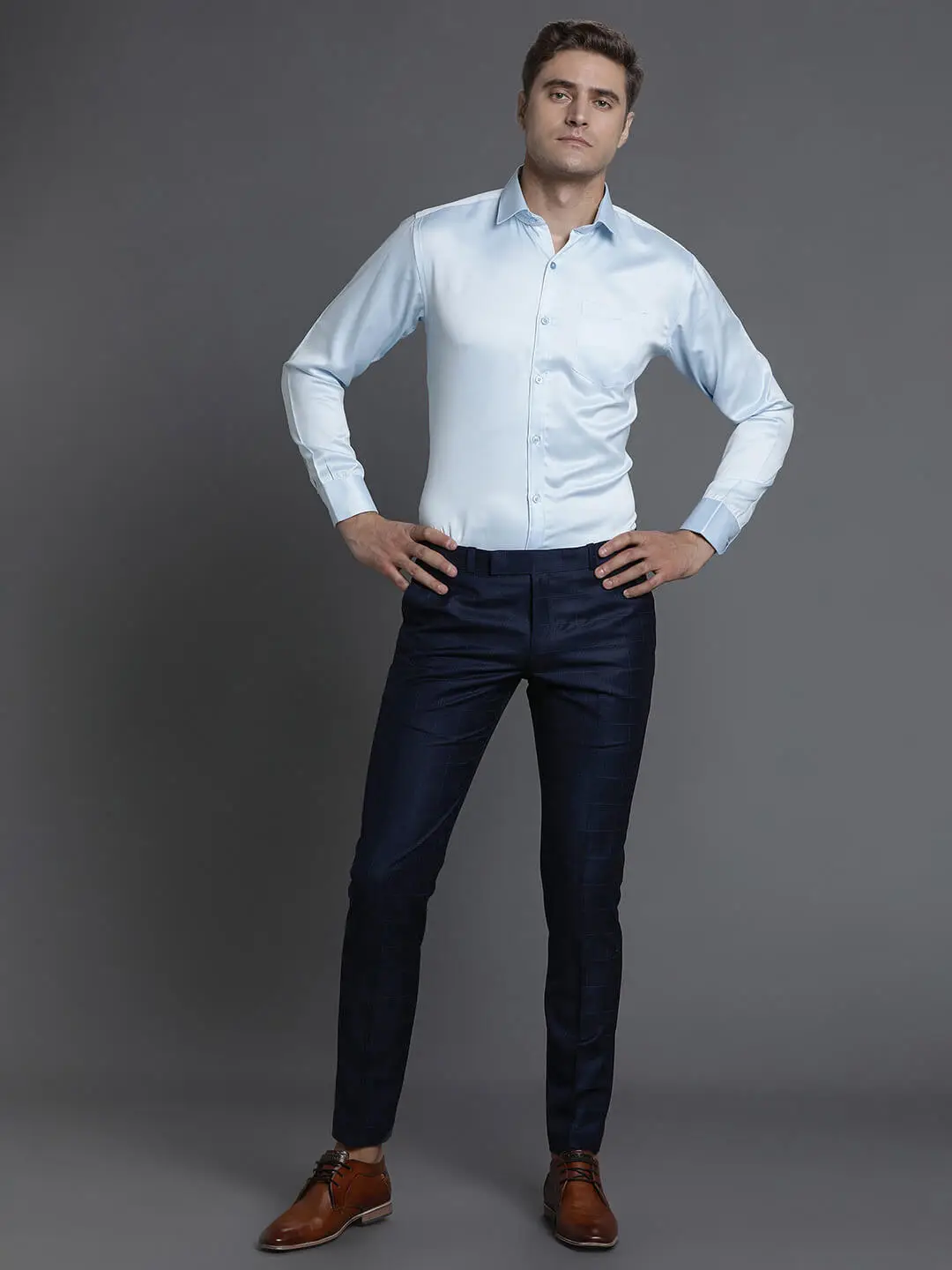 Light Blue Satin Shirt