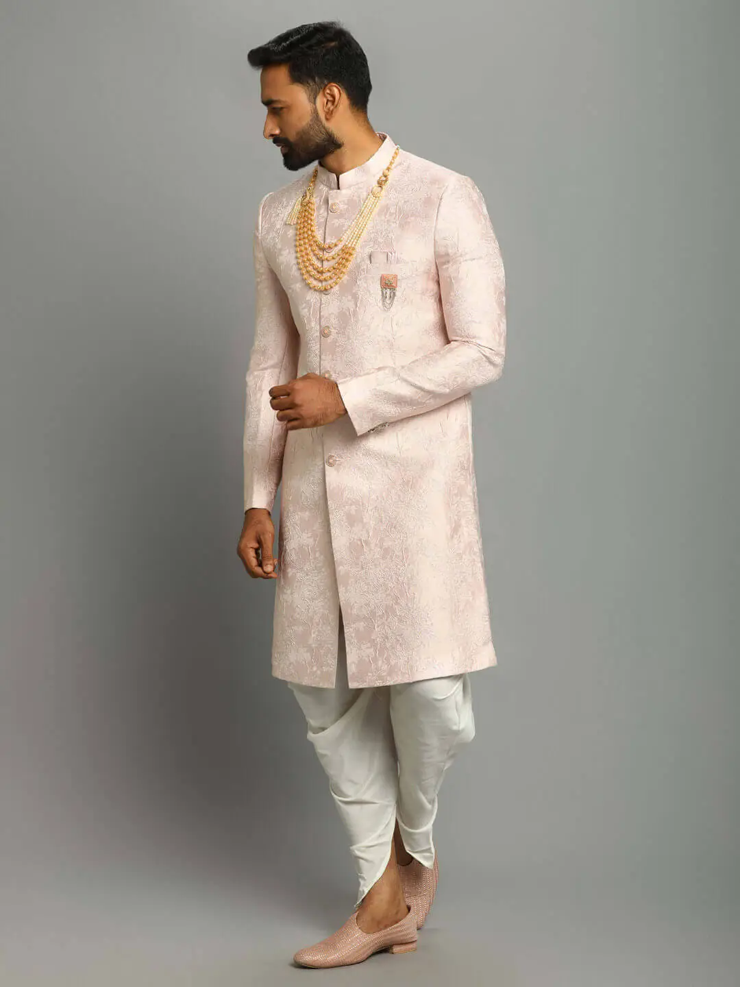Light Pink Floral IndoWestern — image 2