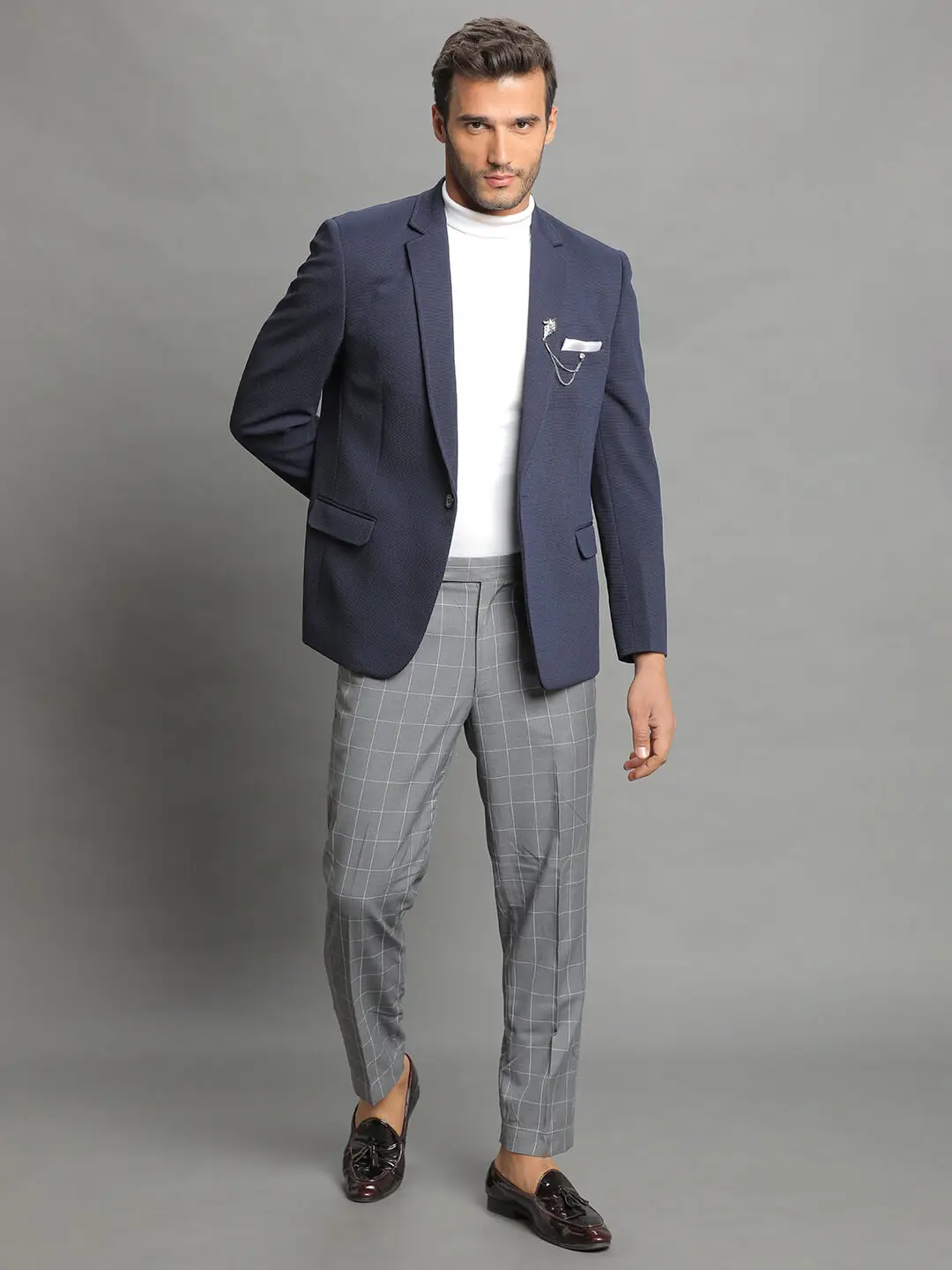 Navy Blue Double Twede Blazer