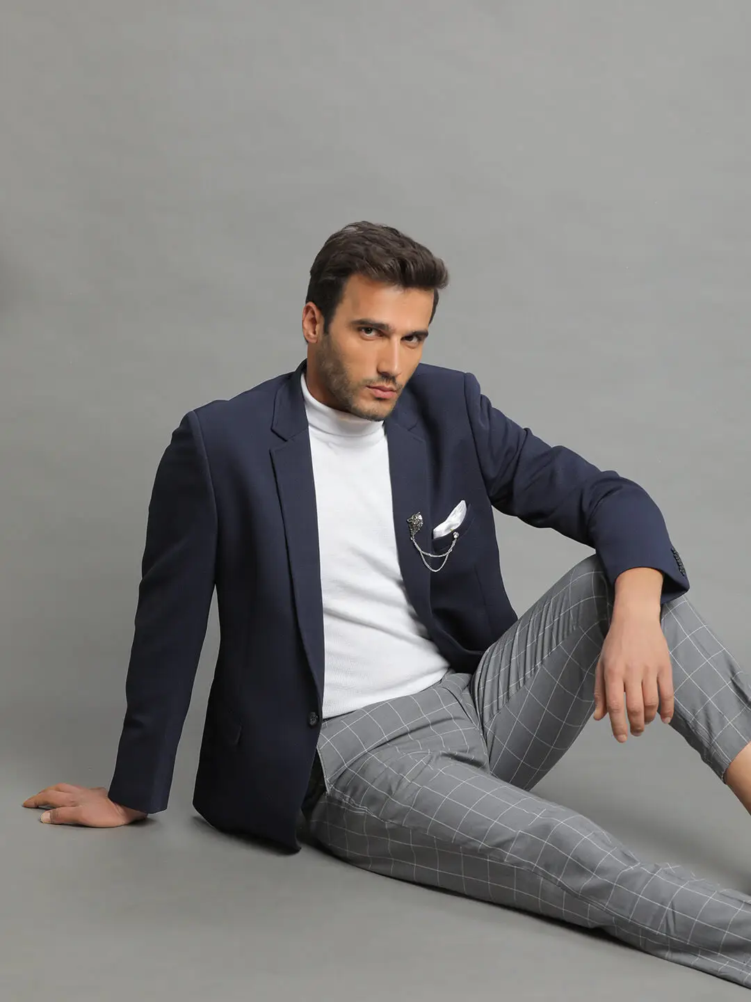 Navy Blue Double Twede Blazer
