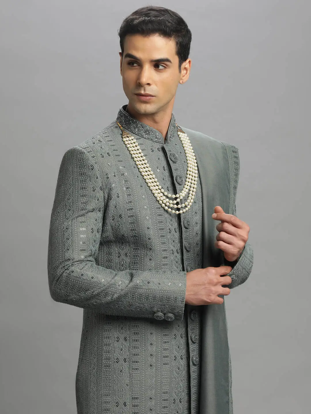 Pastel Green IndoWestern Sherwani
