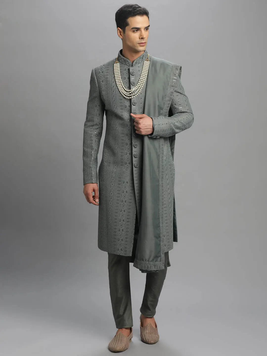Pastel Green IndoWestern Sherwani