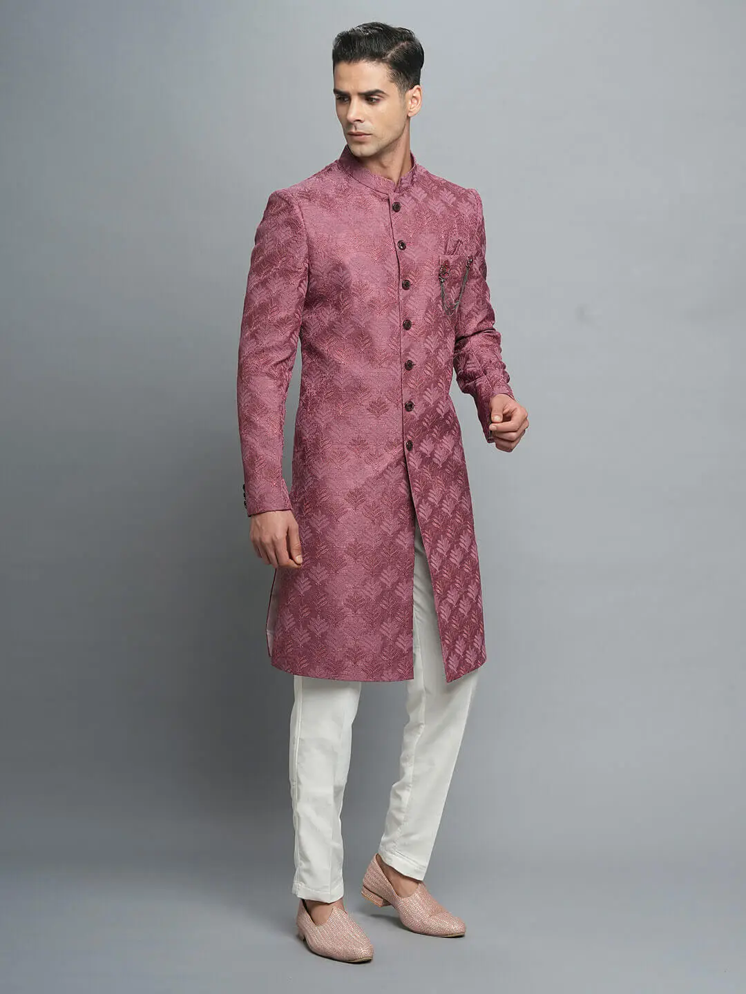 Pink Embroidered Sherwani