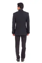 royal black blazers with grey border — image 1