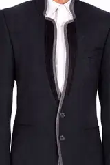 royal black blazers with grey border — image 4