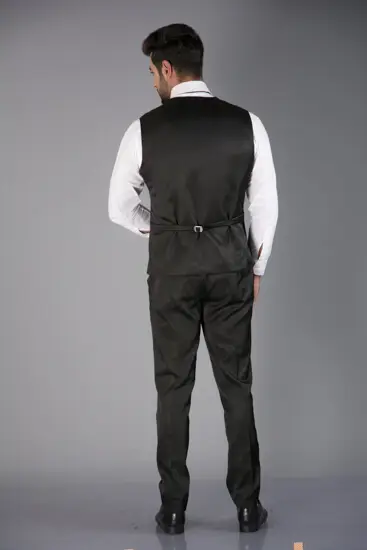 Shiny Black Waistcoat