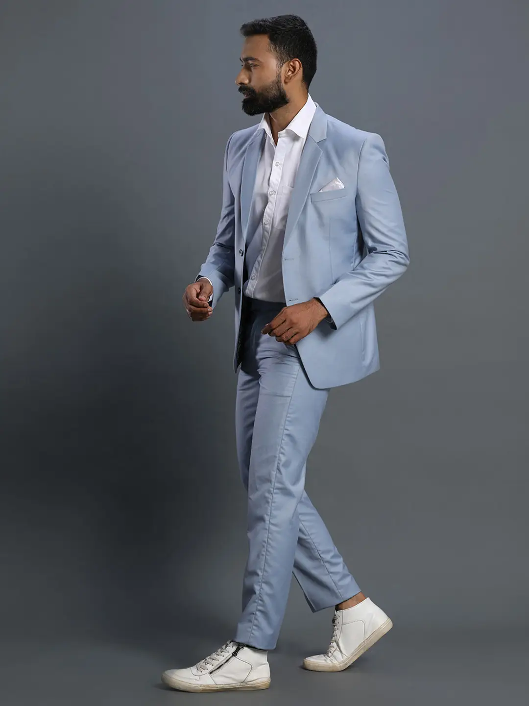 Greenish Sky Blue 3 Piece Suit — image 1