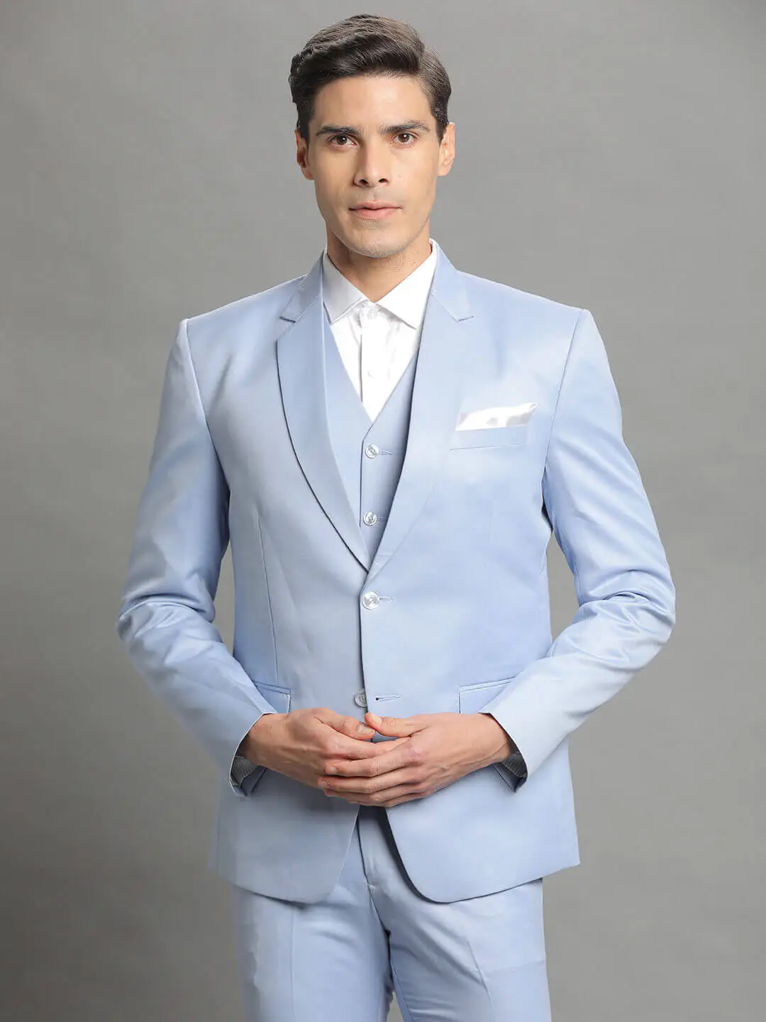 Sky Blue 3 Piece Suit
