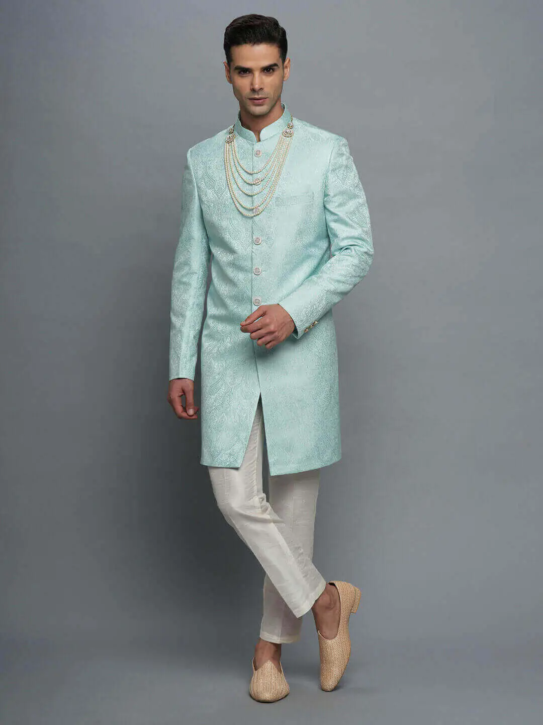 Soothing Blue IndoWestern