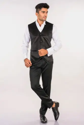 Printed Velvet Waistcoat