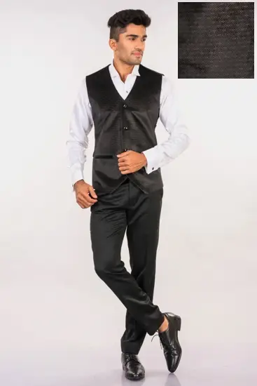 Printed Velvet Waistcoat